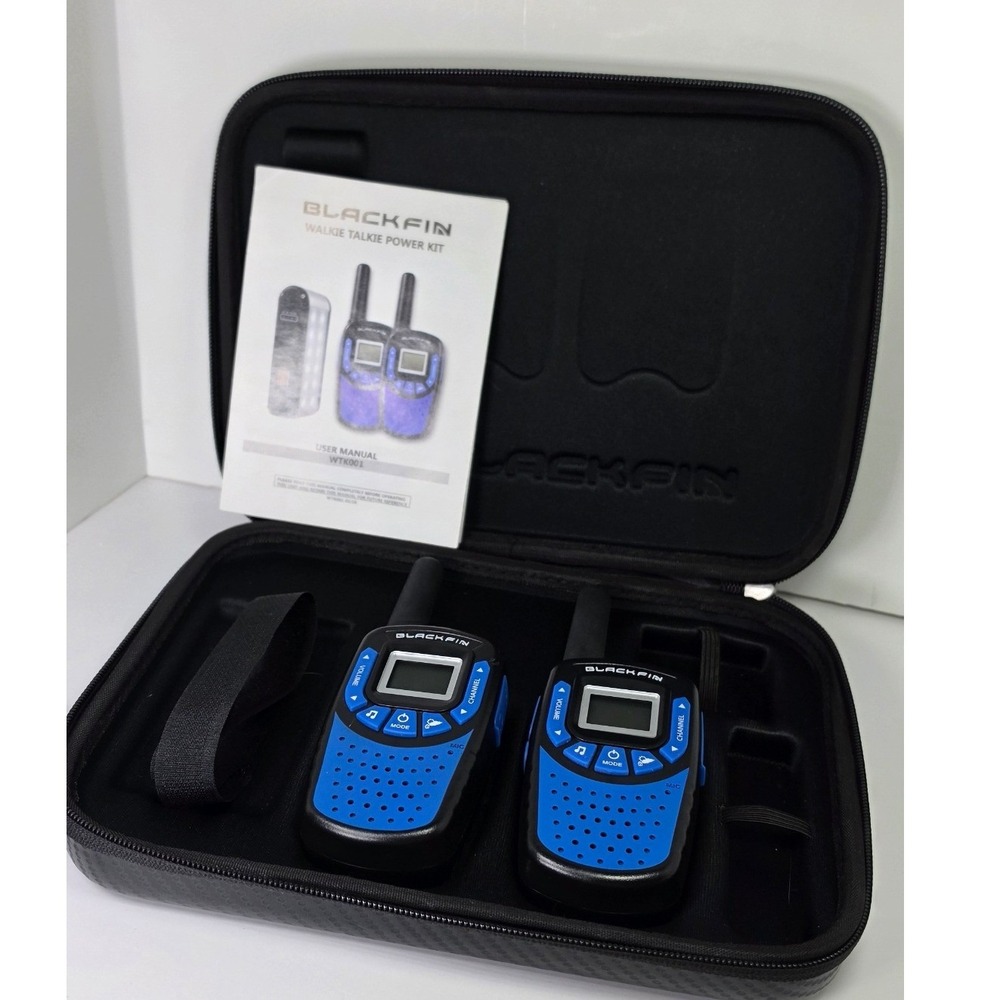 Blackfin Walkie Talkie Power Kit WFK001 Blue Black 2-Way Radios Case No charger